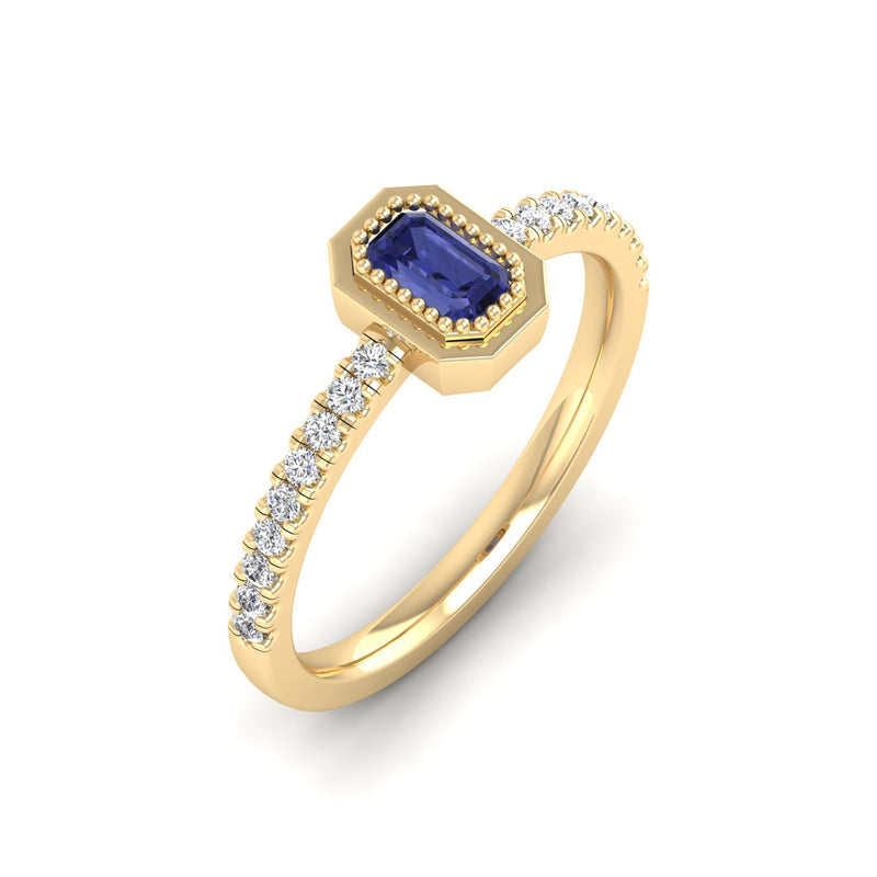 14K Yellow Gold - Tanzanite