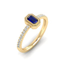 14K Yellow Gold - Sapphire