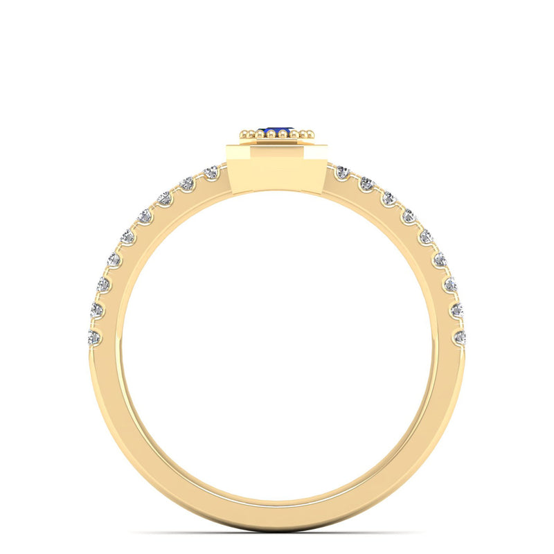 14K Yellow Gold - Sapphire