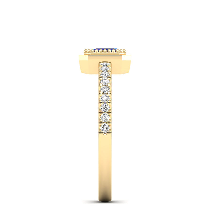 14K Yellow Gold - Sapphire