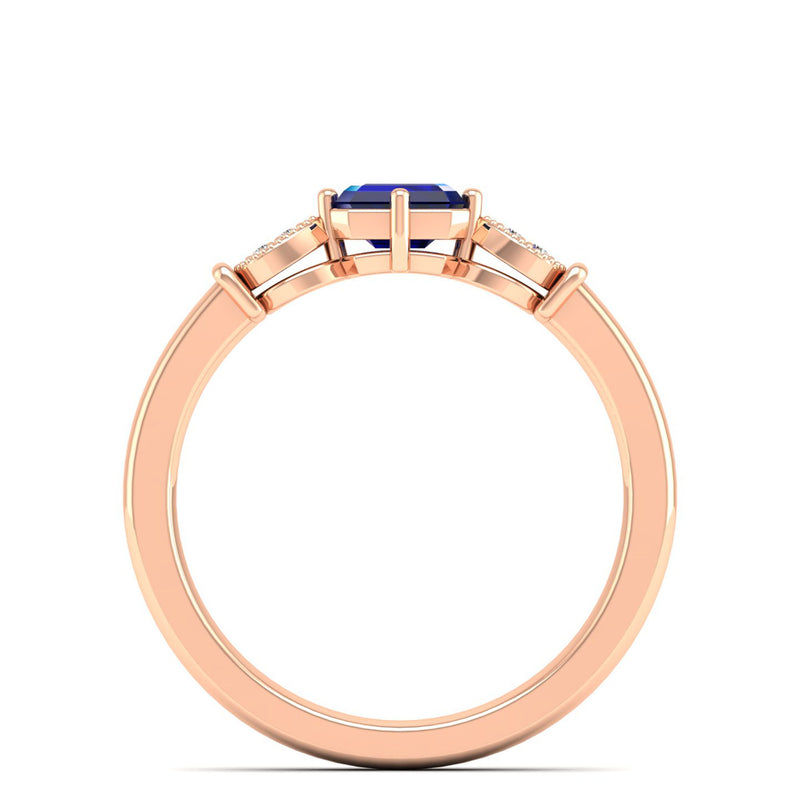 14K Rose Gold - Sapphire