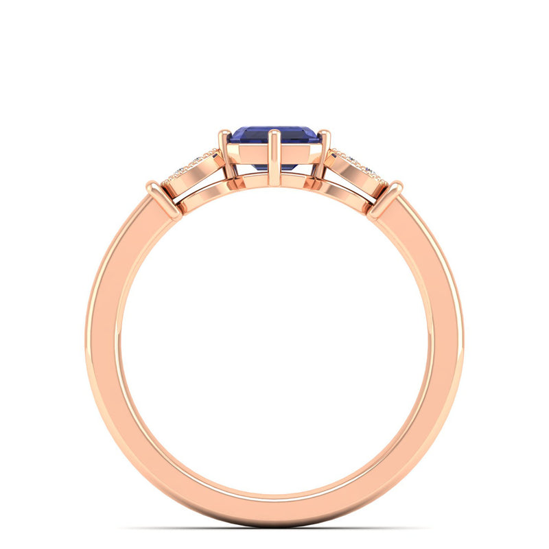 14K Rose Gold - Tanzanite