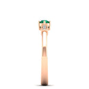 14K Rose Gold - Emerald