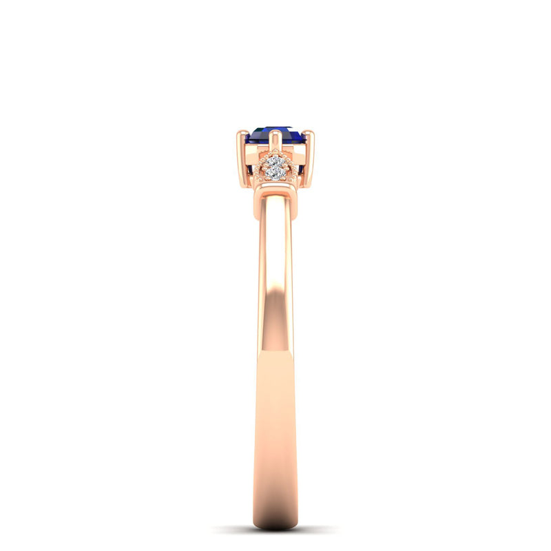 14K Rose Gold - Sapphire