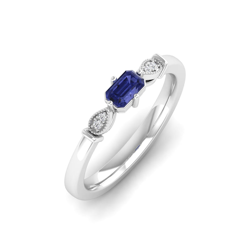 14K White Gold - Tanzanite