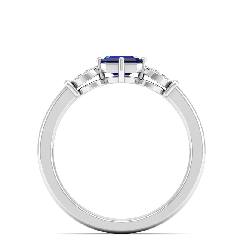 14K White Gold - Sapphire
