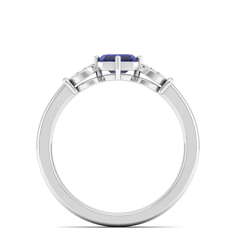 14K White Gold - Tanzanite