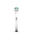14K White Gold - Emerald