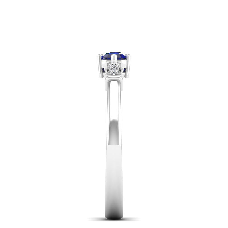 14K White Gold - Sapphire