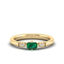 14K Yellow Gold - Emerald