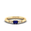 14K Yellow Gold - Sapphire