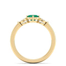 14K Yellow Gold - Emerald