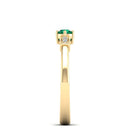 14K Yellow Gold - Emerald
