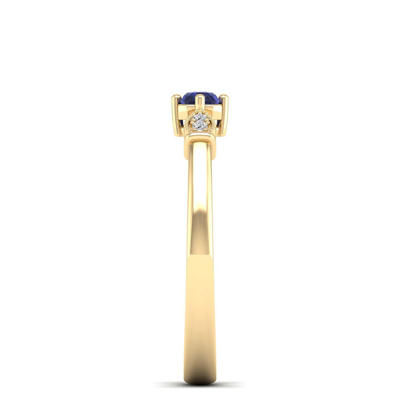 14K Yellow Gold - Tanzanite