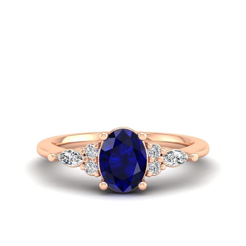14K Rose Gold - Sapphire