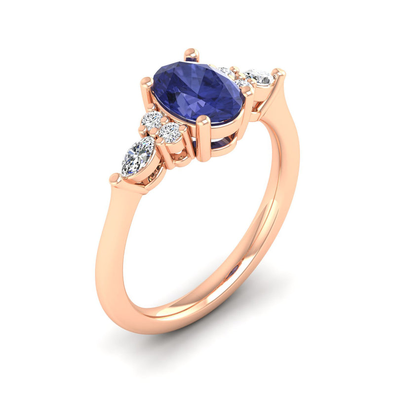 14K Rose Gold - Tanzanite