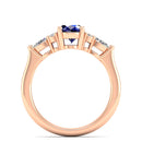 14K Rose Gold - Sapphire