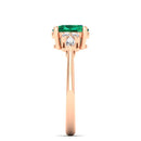 14K Rose Gold - Emerald
