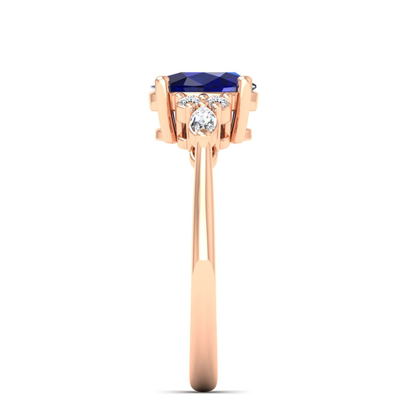 14K Rose Gold - Sapphire