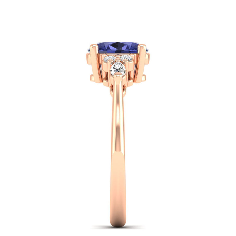14K Rose Gold - Tanzanite