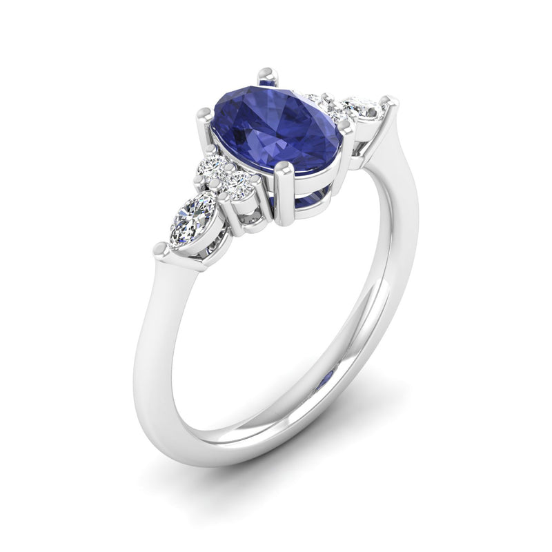 14K White Gold - Tanzanite