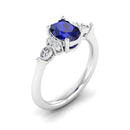 14K White Gold - Sapphire