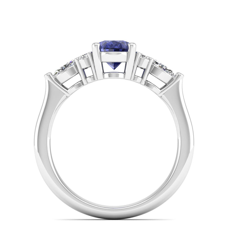 14K White Gold - Tanzanite