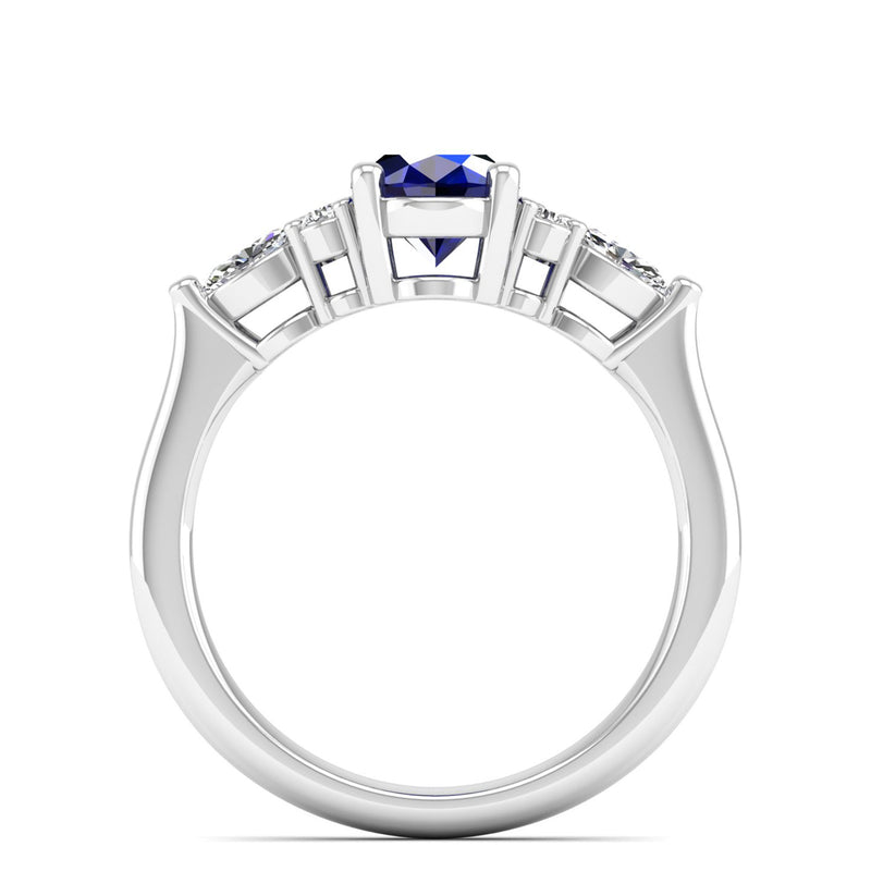 14K White Gold - Sapphire