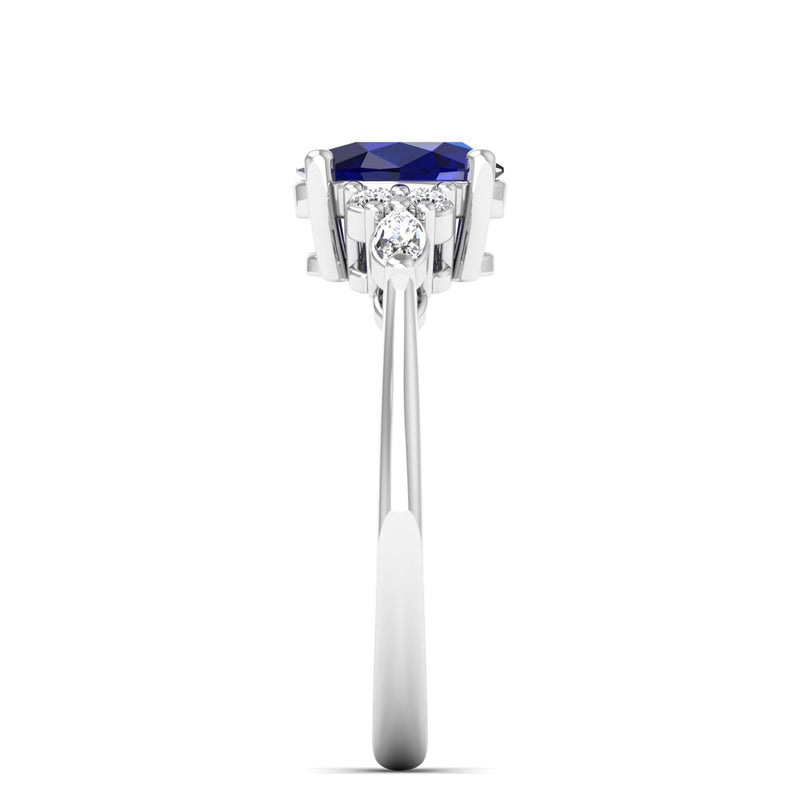 14K White Gold - Sapphire
