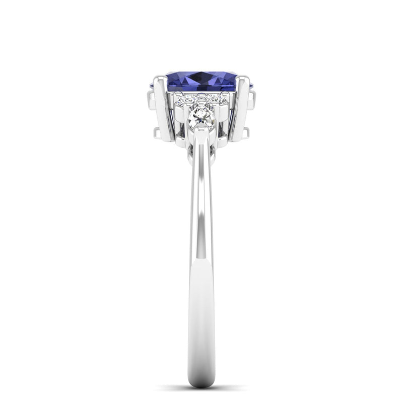 14K White Gold - Tanzanite