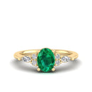 14K Yellow Gold - Emerald