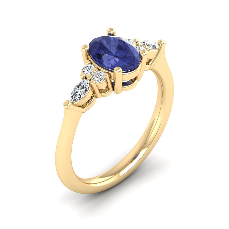 14K Yellow Gold - Tanzanite