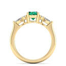 14K Yellow Gold - Emerald