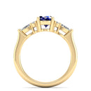 14K Yellow Gold - Sapphire