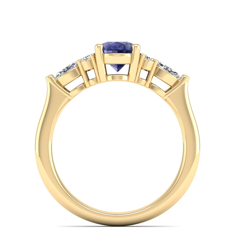 14K Yellow Gold - Tanzanite
