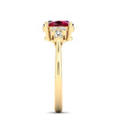 14K Yellow Gold - Ruby