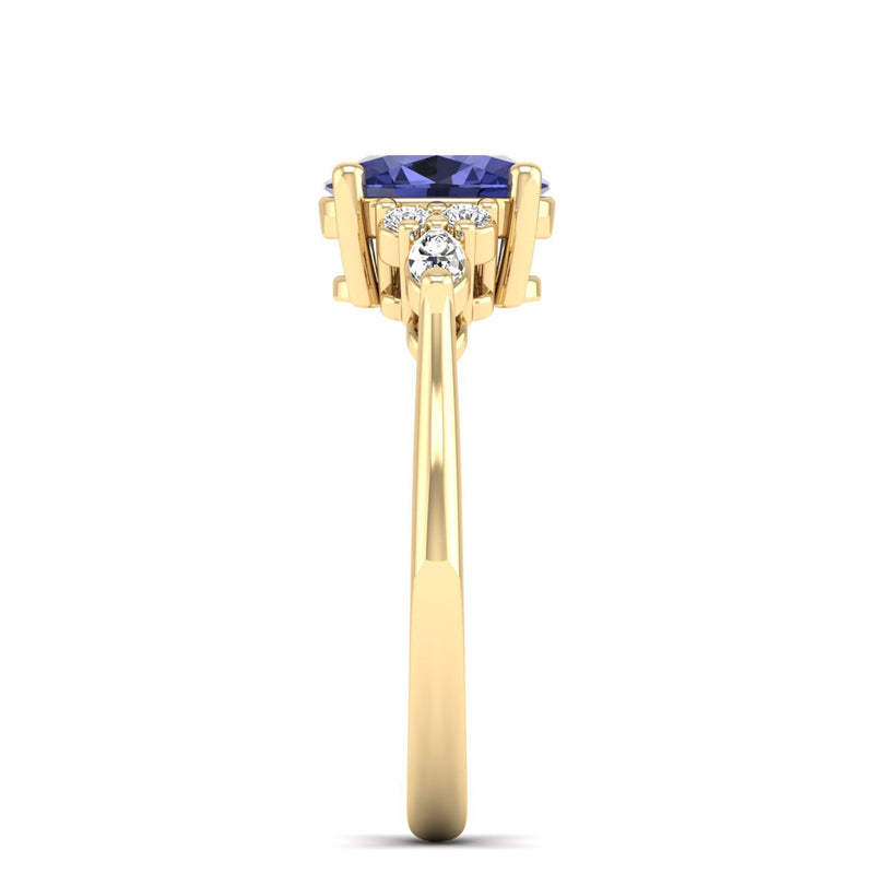14K Yellow Gold - Tanzanite