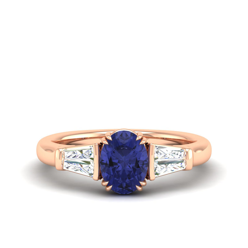 14K Rose Gold - Tanzanite