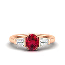 14K Rose Gold - Ruby