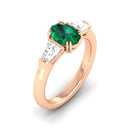 14K Rose Gold - Emerald