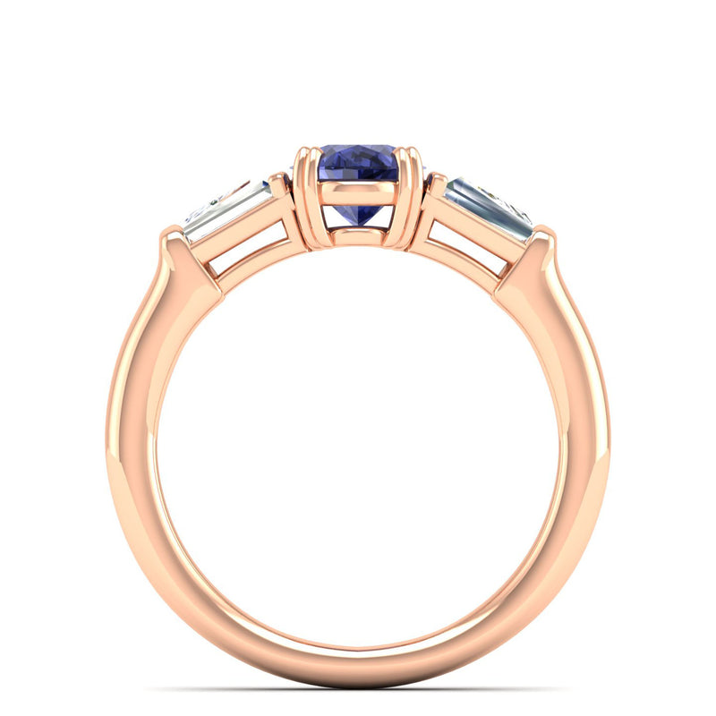 14K Rose Gold - Tanzanite
