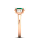 14K Rose Gold - Emerald