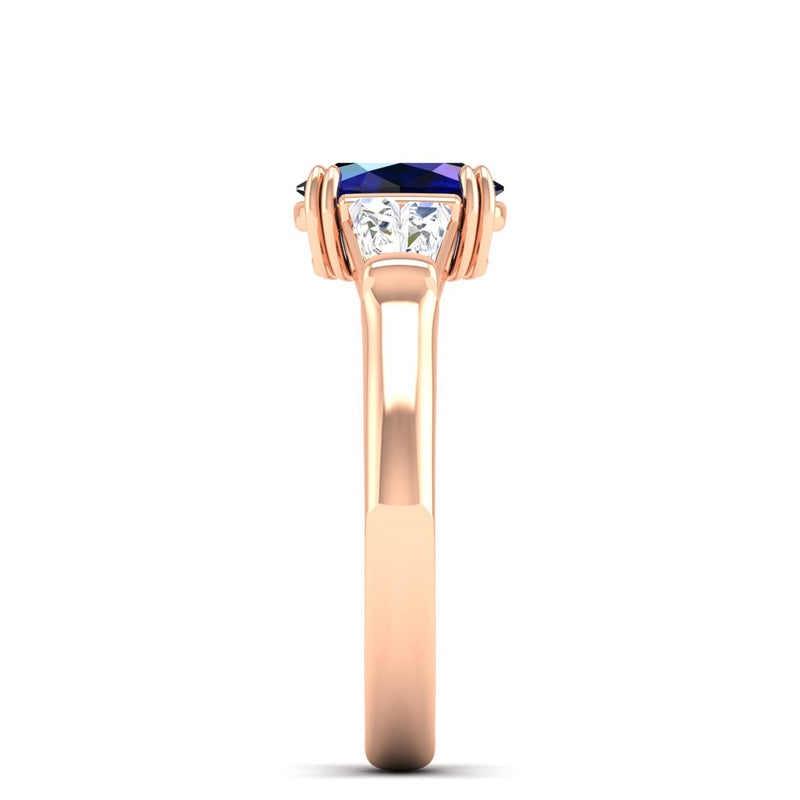 14K Rose Gold - Sapphire