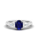 14K White Gold - Sapphire