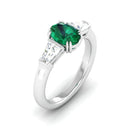 14K White Gold - Emerald