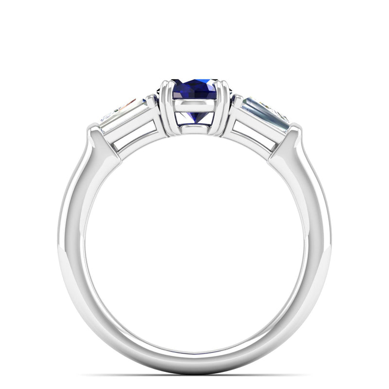 14K White Gold - Sapphire