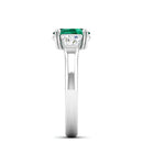 14K White Gold - Emerald