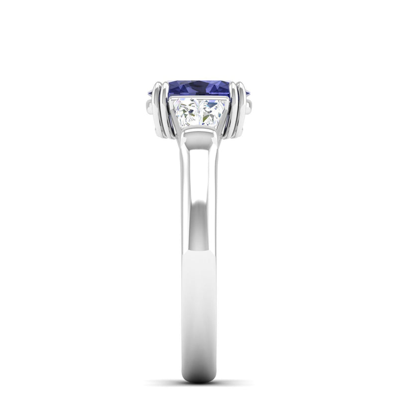14K White Gold - Tanzanite