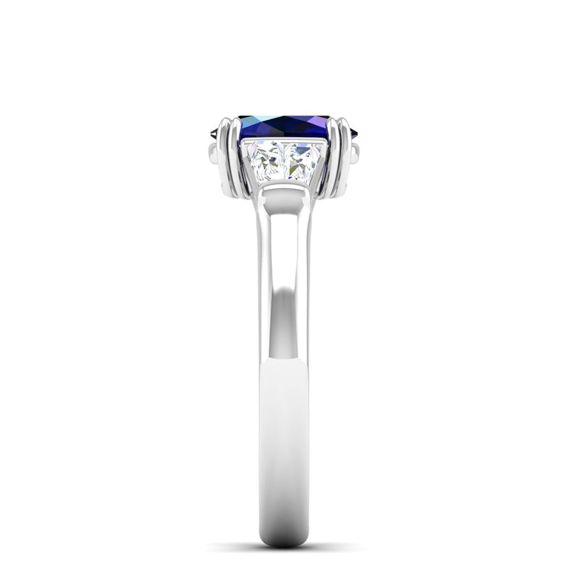 14K White Gold - Sapphire