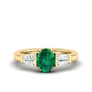 14K Yellow Gold - Emerald